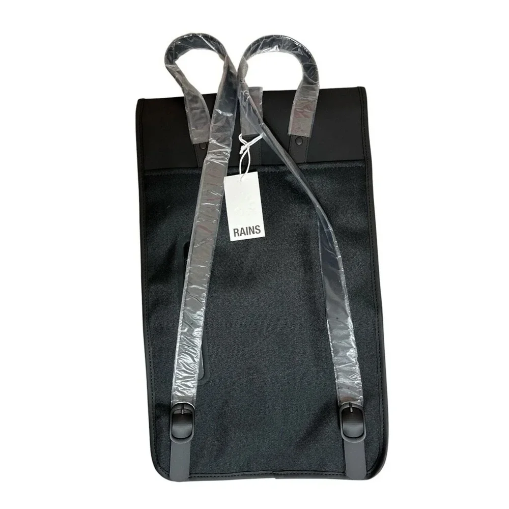NEW Rains Backpack W3 Unisex Black Waterproof Minimalist Laptop Bag 13000